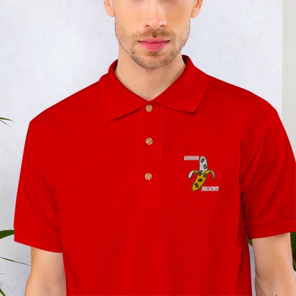 Embroidered "Filthy Rich Banana" Polo Shirt (Mens)